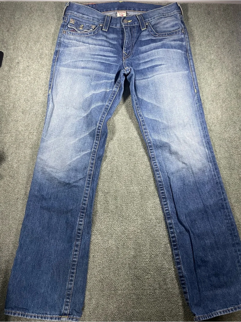True Religion Men's Medium Blue Bootcut Jeans